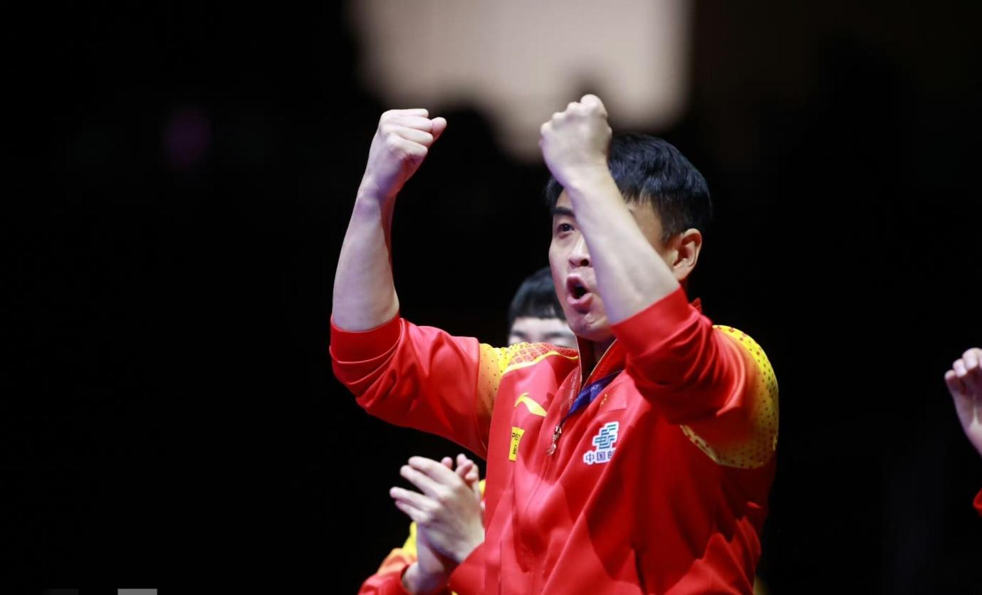 法国乒乓球队轻取波兰乒乓球队，王皓送出助攻